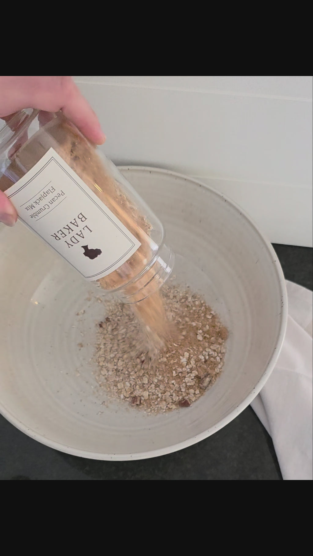 Pecan Crumble Flapjack Baking Mix Jar