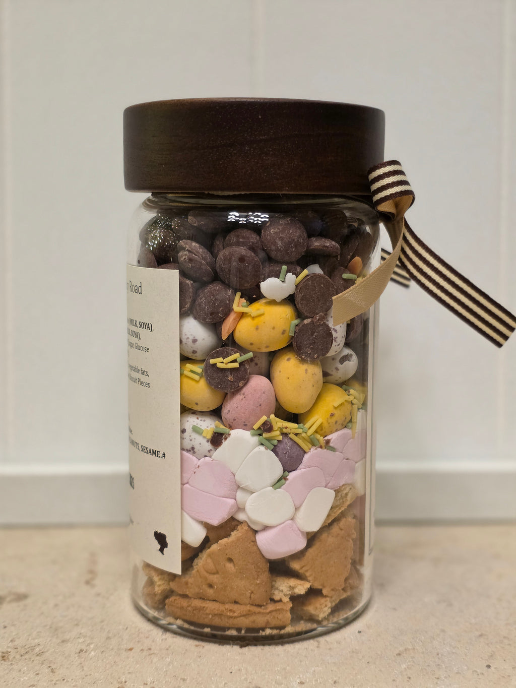 Easter Rocky Road Mix Jar with Cadbury Mini Eggs - Easter Baking Activity for Families - Seasonal Baking Gift - Lady Baker