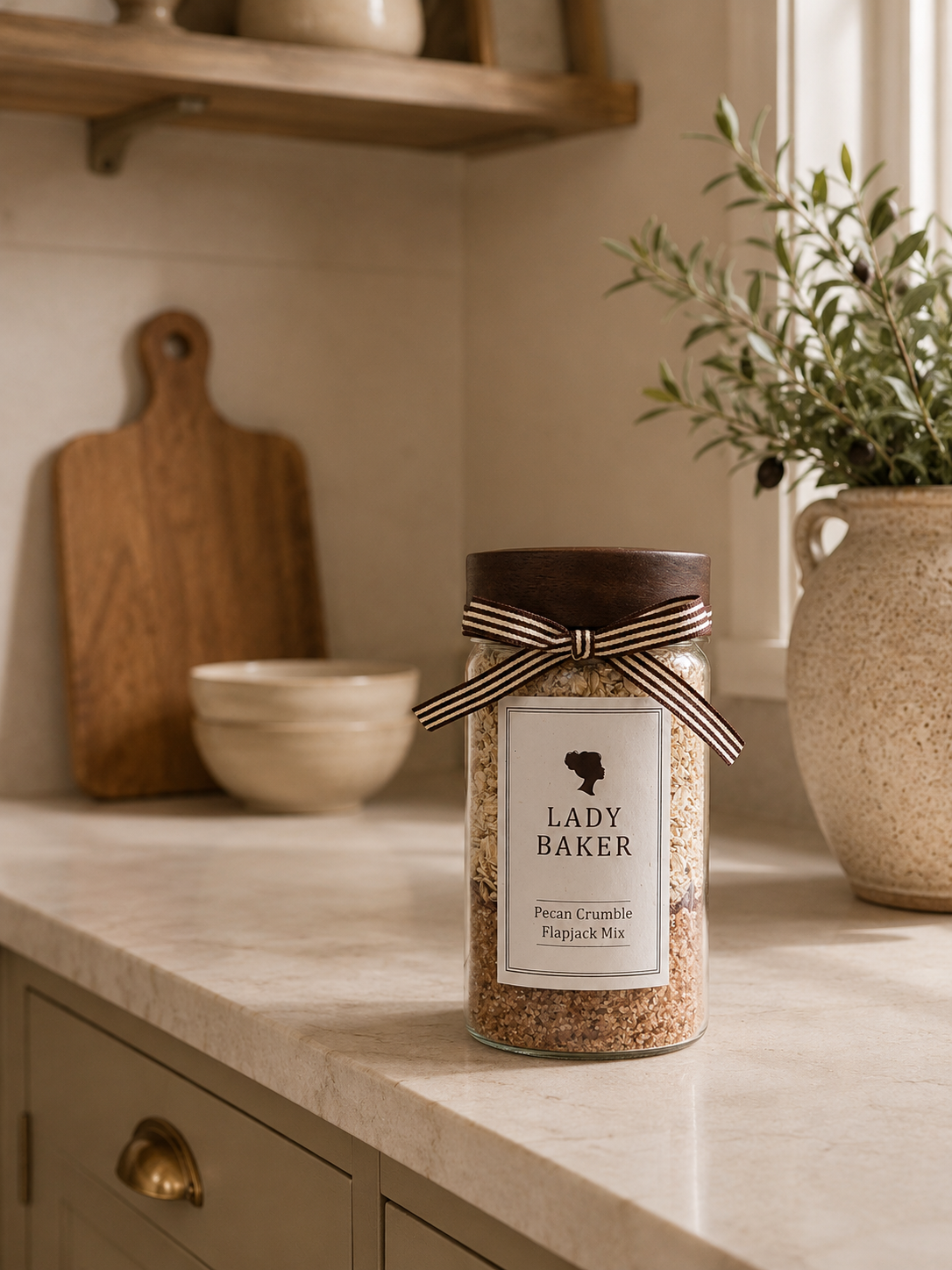 Pecan Crumble Flapjack Baking Mix Jar